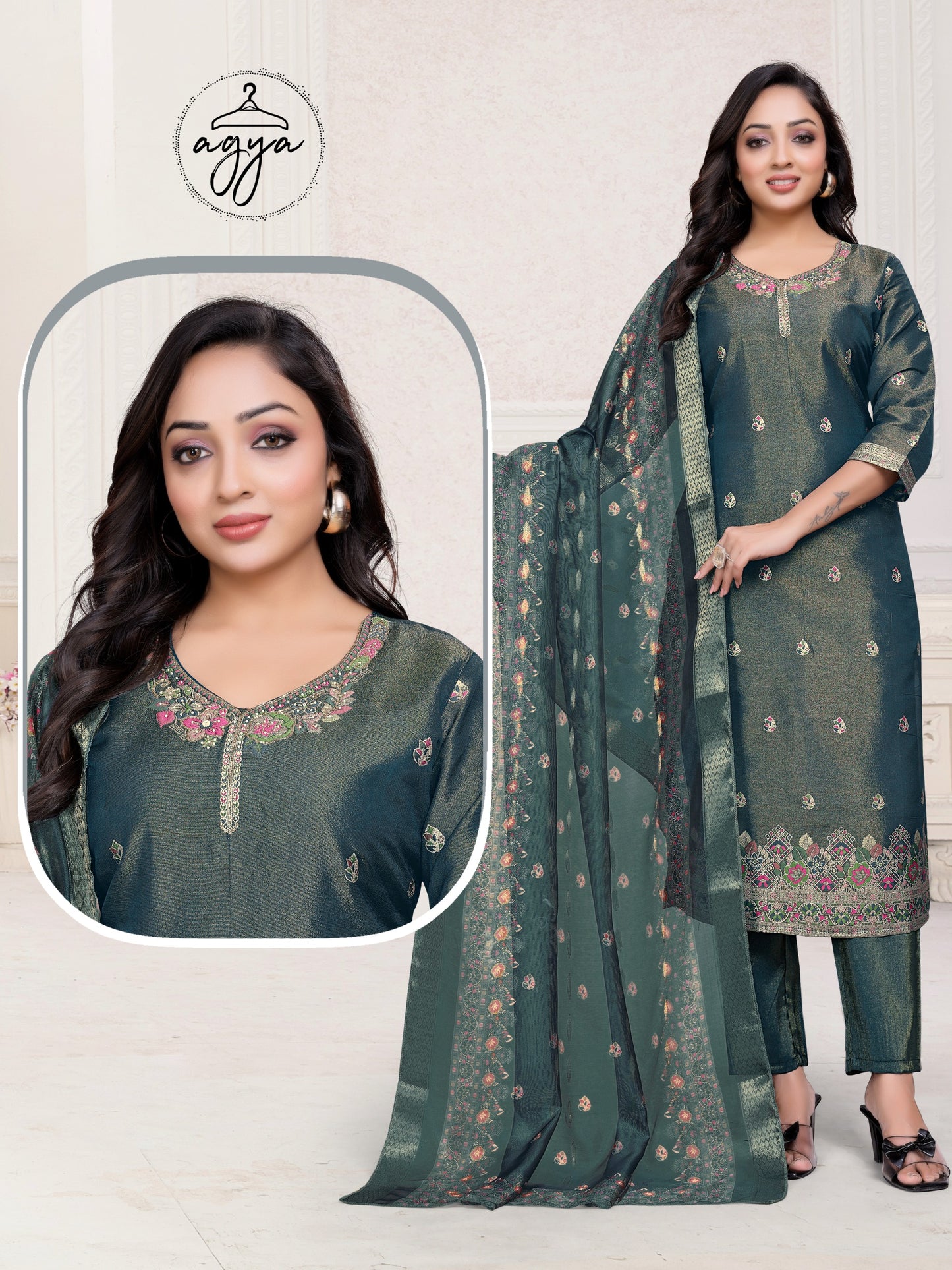 AGYA Glimmer Grace Kurti Set