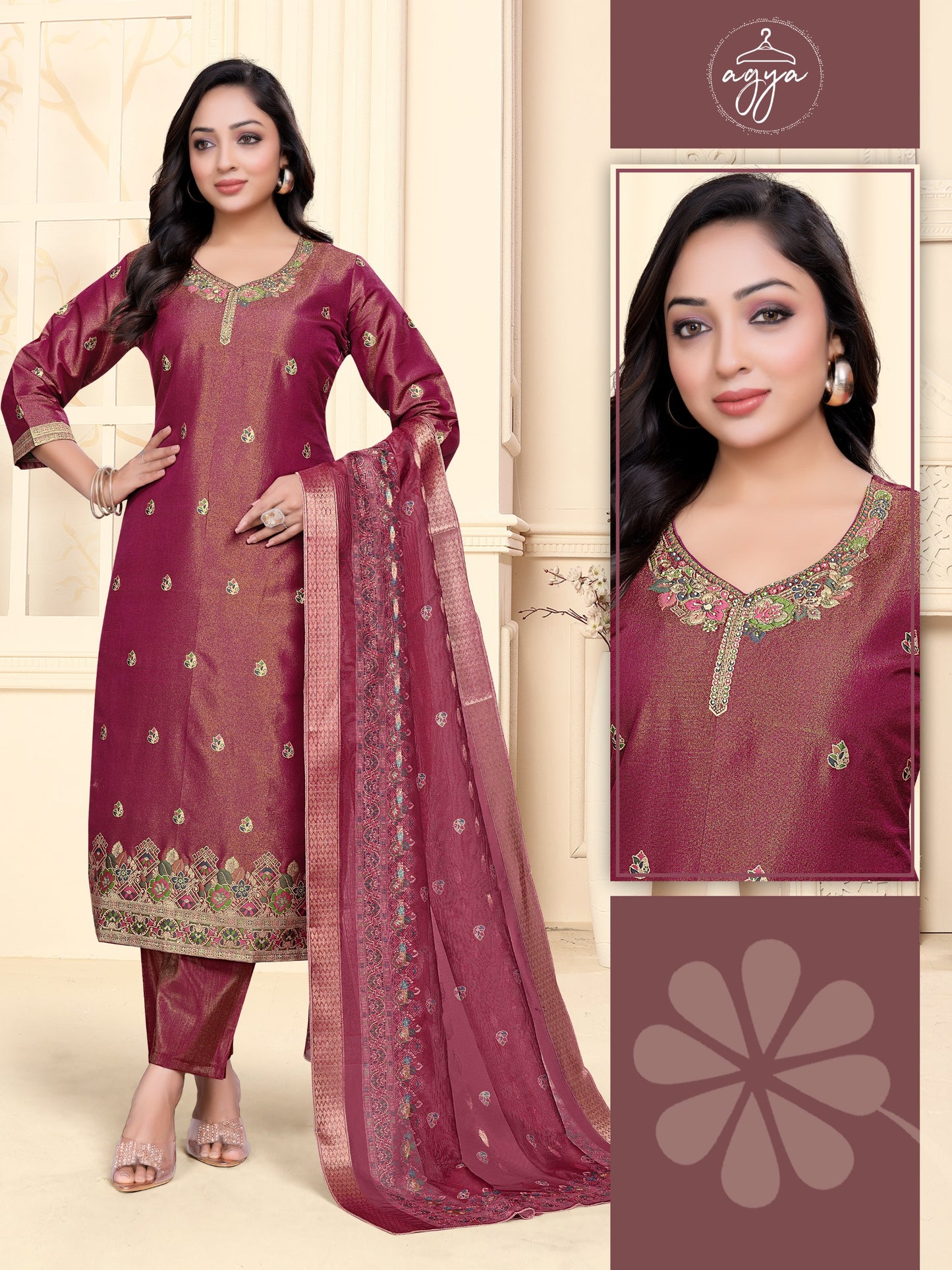 AGYA Glimmer Grace Kurti Set